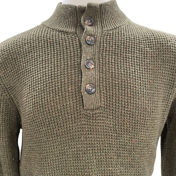 Alesbury Olive Waffle Knit Sweater Gorpcore Outdoors Grandpa Core Forestcore M - Picture 11 of 12